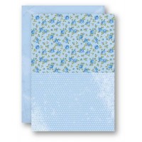 Nellie Snellen - A4 Background Sheets - Roses, blue, nr.13