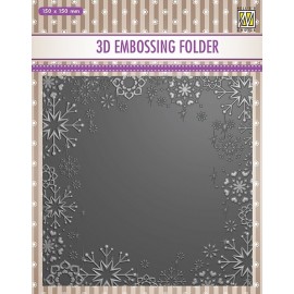 3D Embossing Folder - Snowflake frame