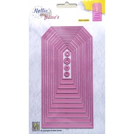 Nellie's Multi Frame Dies - Stitched straight tag