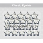 Eyelets - Stars silver, 26 pcs, O4 mm