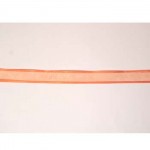 10mm DS Edge Sheer Ribbon Orange, 1 m